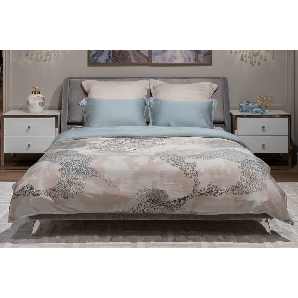 144HF-12401 Набор постельного белья Нувола бирюз.,семейный,нав. 50*70(2шт)