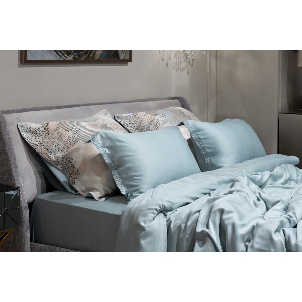 144HF-12400 Набор постельного белья Нувола бирюз.,евро,нав. 50*70(2шт)