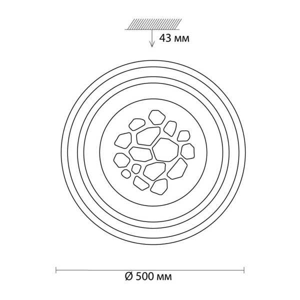 Настенно-потолочный светильник Sonex Vasta led Pebbles 3024/99CL