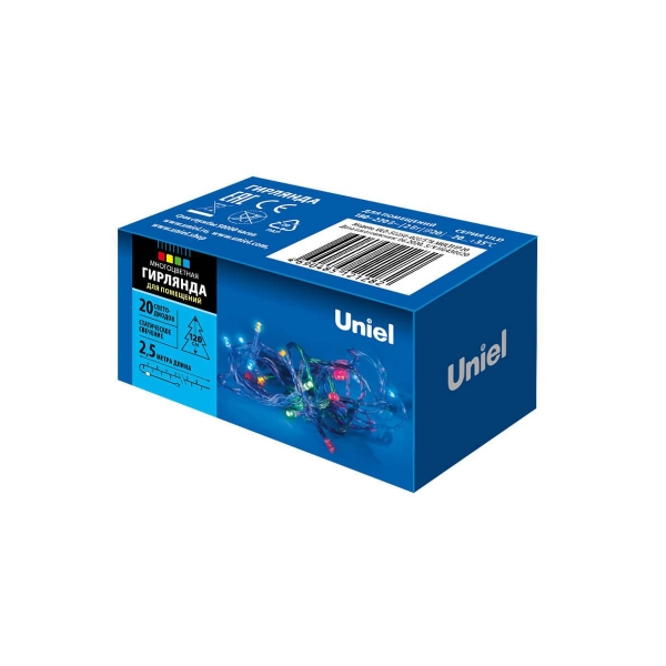 Светодиодная гирлянда Uniel 220V разноцветный ULD-S0250-020/STA Multi IP20 UL-00005481