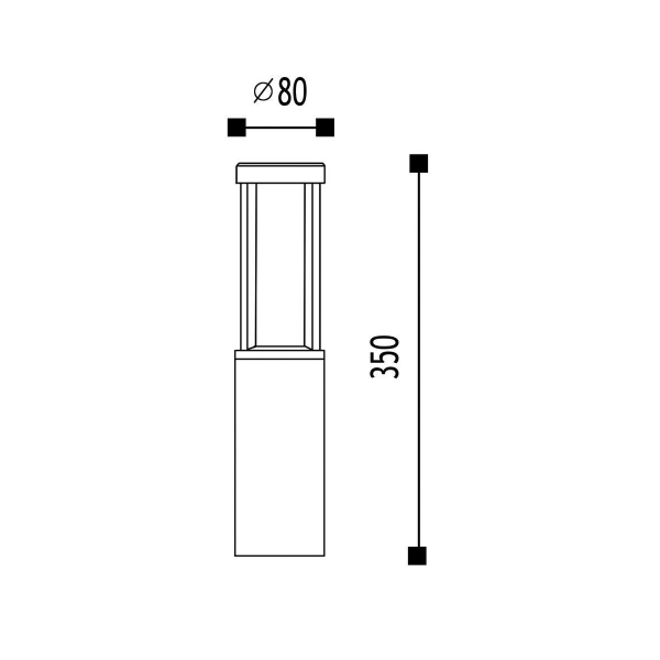 Уличный светодиодный светильник Elvan PJ-1512/1-11.5W-WW-Gr