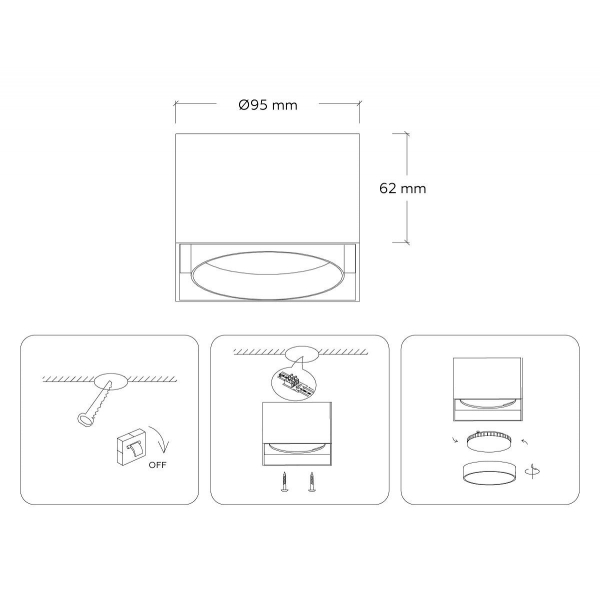 Накладной светильник Ambrella light Techno Spot GX Standard tech TN70865