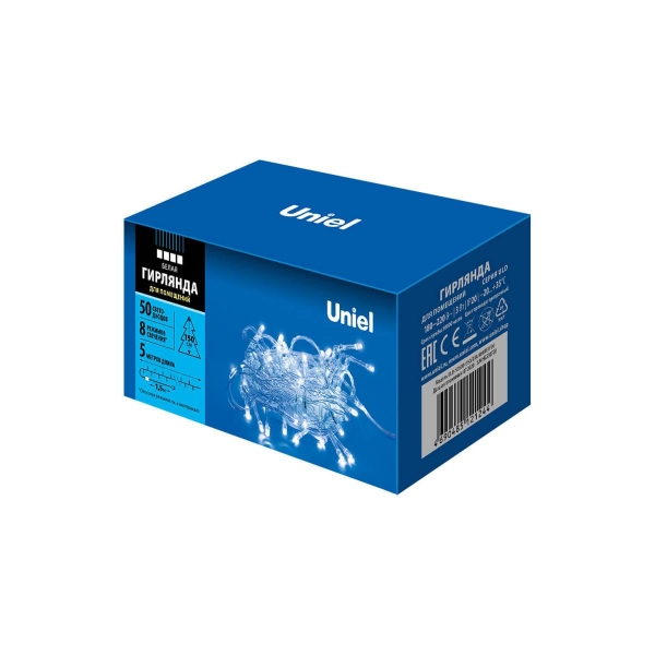 Светодиодная гирлянда Uniel 220V белый ULD-S0500-050/DTA White IP20 UL-00005259