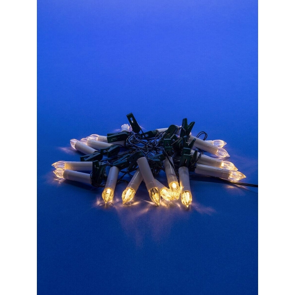 Светодиодная гирлянда Uniel Свечки 220V теплый белый ULD-S0400-020/SGA Warm White IP20 Candles UL-00005468