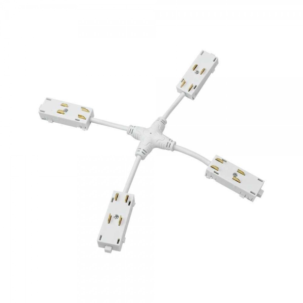 Коннектор X-образный гибкий Denkirs Smart Hide TR2116-WH