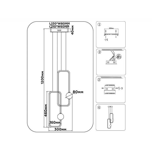 Подвесной светодиодный светильник Ambrella light Comfort LineTech FL66365