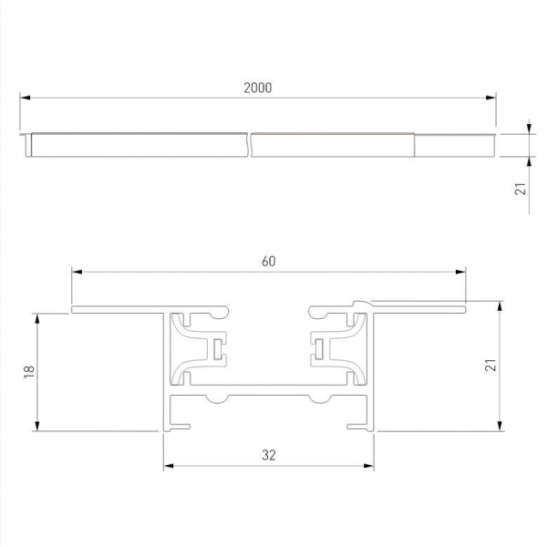 Шинопровод однофазные встраиваемый Elektrostandard Track Rail WH Recessed 85083/00 a057097