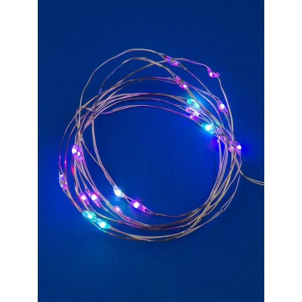 Светодиодная гирлянда Uniel Роса разноцветный ULD-S0200-020/DTB/3AA/RC RGB IP20 Dew UL-00007247