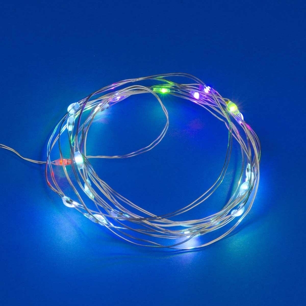 Светодиодная гирлянда Uniel Роса разноцветный ULD-S0200-020/DTB/3AA/RC RGB IP20 Dew UL-00007247