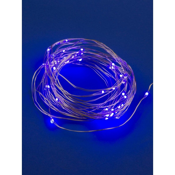 Светодиодная гирлянда Uniel Роса фиолетовый ULD-S0500-050/SCB/2AA Purple IP20 Dew UL-00007185