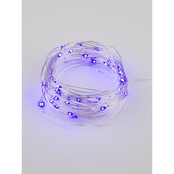 Светодиодная гирлянда Uniel Роса фиолетовый ULD-S0500-050/SCB/2AA Purple IP20 Dew UL-00007185