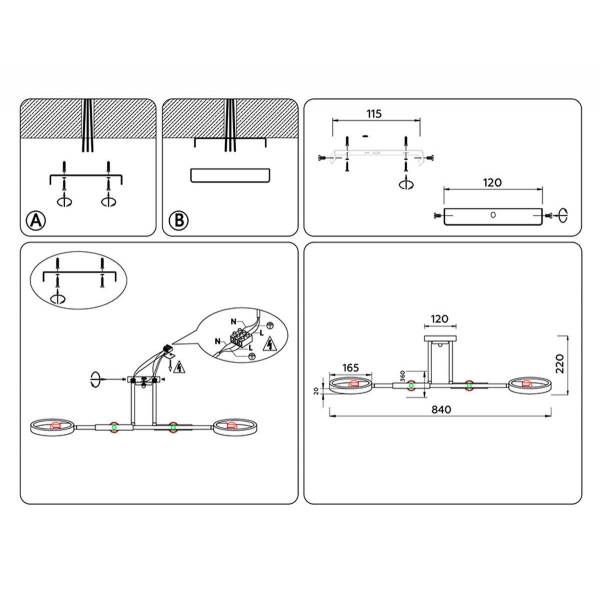 Потолочная люстра Ambrella light Traditional TR8247