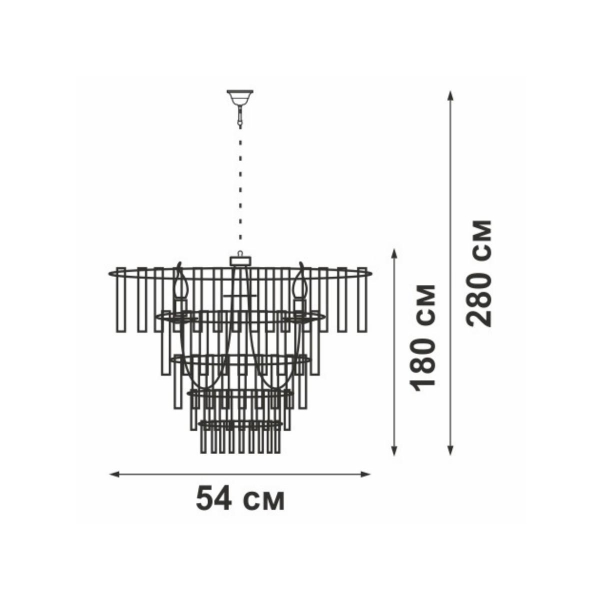 Каскадная люстра Vitaluce V1808-1/12+12+1