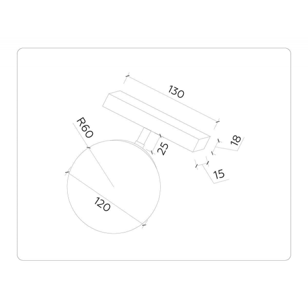 Трековый светодиодный светильник Ambrella light Track System GL3921