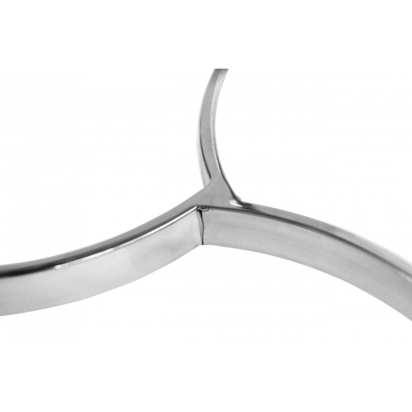 13RXFS5080M-SILVER Стол журнальный стекло черн./серебро d35*50см