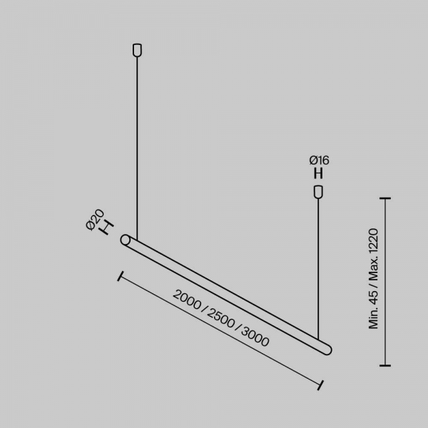 Подвес для опорного стержня Maytoni Technical Pendant system Parity TRA130SWK-B