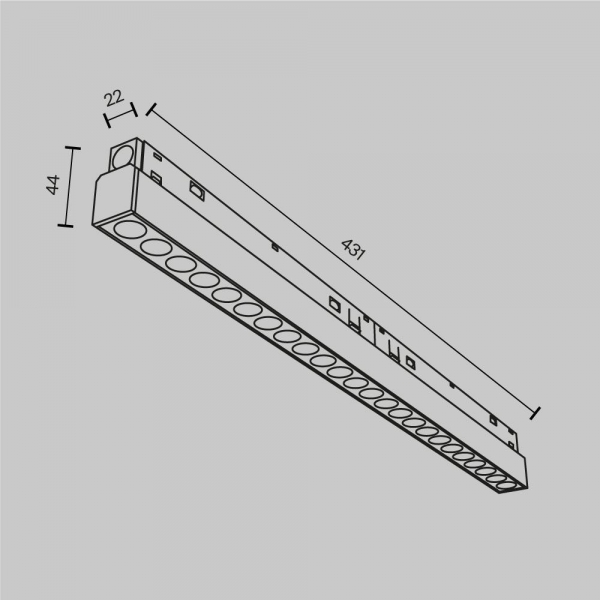 Трековый светодиодный светильник Maytoni Technical Exility Points TR031-4-24WTW-DD-B