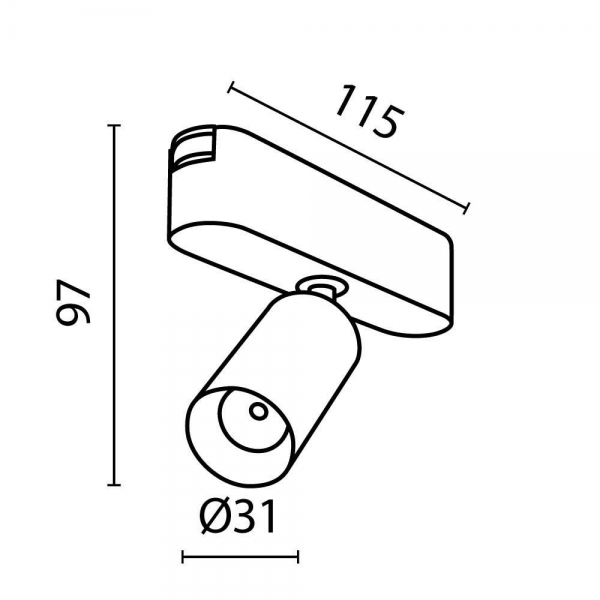 Трековый светодиодный светильник Maytoni Technical Focus LED Radity TR103-1-5W4K-M-B