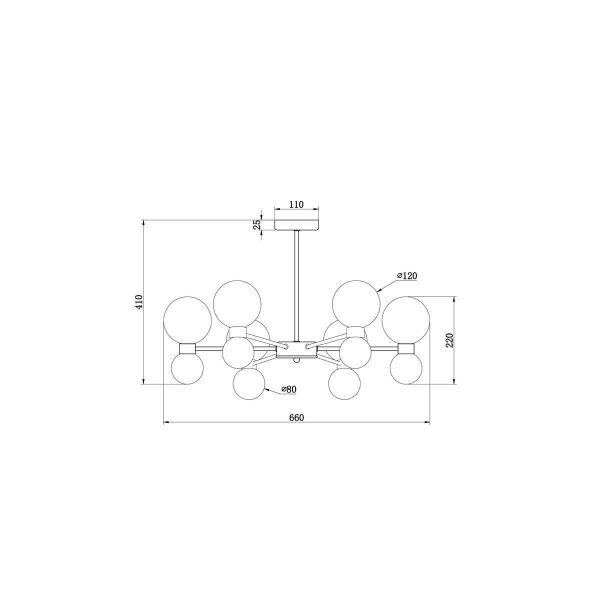 Подвесная люстра Freya Bony FR5394CL-12BS