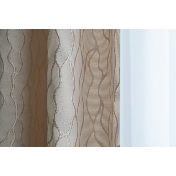 121GD-00004/1  Портьера Mesh бежевый 275*260