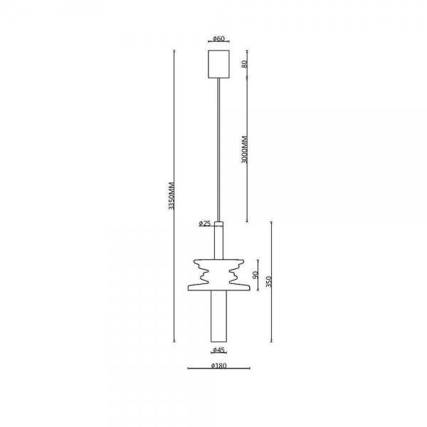 Подвесной светильник Maytoni Sound Wave MOD255PL-01B3