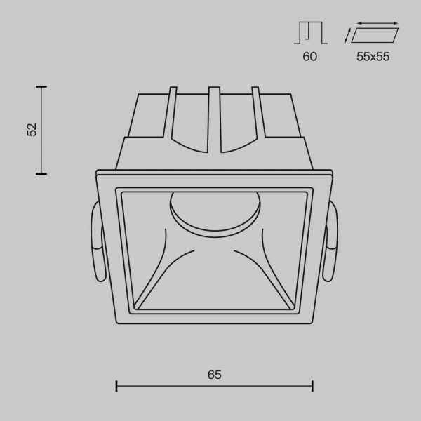 Встраиваемый светильник Maytoni Alfa LED DL043-01-10W4K-SQ-WB