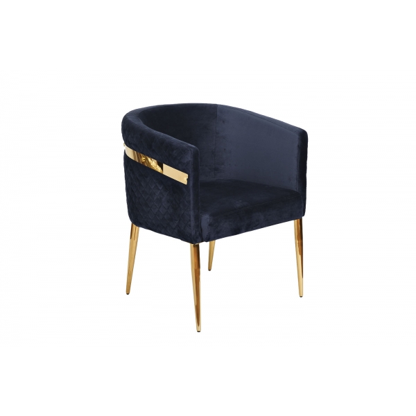 GY-AC8200GOLD-B Стул велюр синий/золото 67*69*78см