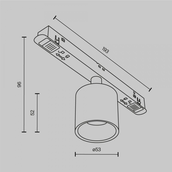 Трековый светодиодный светильник Maytoni Technical Magnetic Exility Alfa S TR132-2-7W4K-B