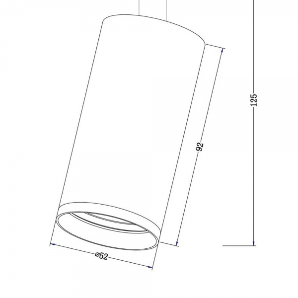 Трековый светильник Maytoni Track Lamps TR020-1-GU10-B