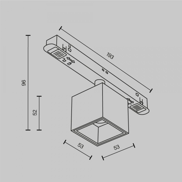 Трековый светодиодный светильник Maytoni Technical Magnetic Exility Alfa S TR133-2-7W4K-W