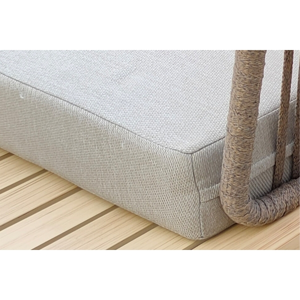 129KN-03046 Диван трехместный правосторонний "BAYLEY" уличный серый  220*84*75см