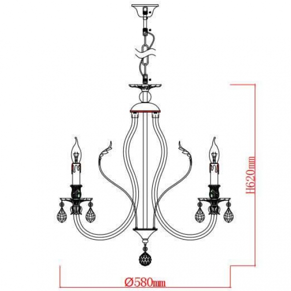 Подвесная люстра Rivoli Melanie 1020-206 Б0047907