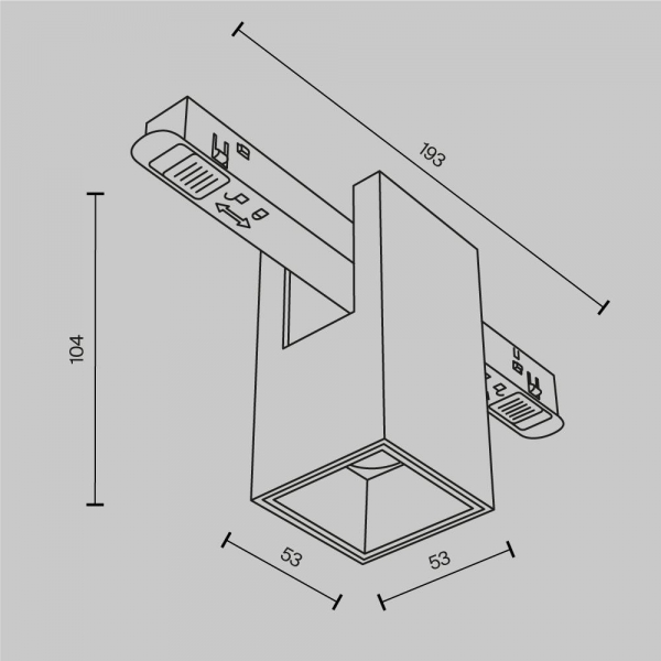 Трековый светодиодный светильник Maytoni Technical Magnetic Exility Alfa TR121-2-7W3K-W