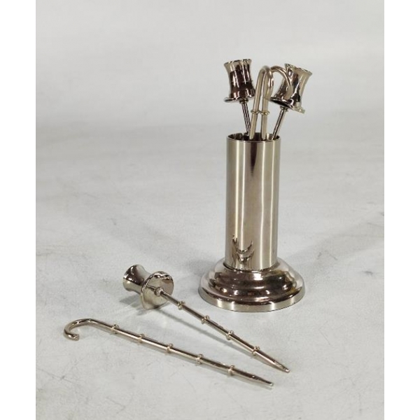 95IM-16363 Шпажки на подставке 6шт. нерж. сталь 5*5*10см