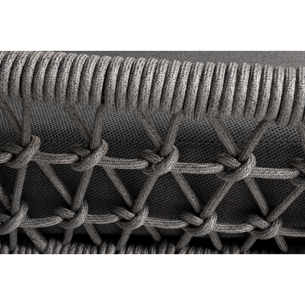 39AR-10628 Диван темно-серый двухместный "Марра" 177,5*81,5*83см, оплетка"сеть"