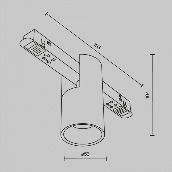 Трековый светодиодный светильник Maytoni Technical Magnetic Exility Alfa TR122-4-7W-DS-BS