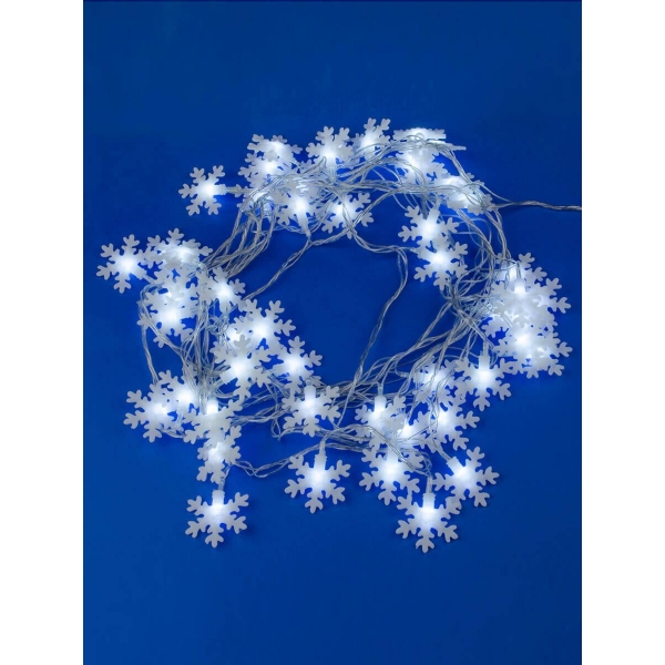 Светодиодная гирлянда Uniel снежинки 220V белый ULD-S0700-050/DTA White IP20 SNOWFLAKES-2 07935