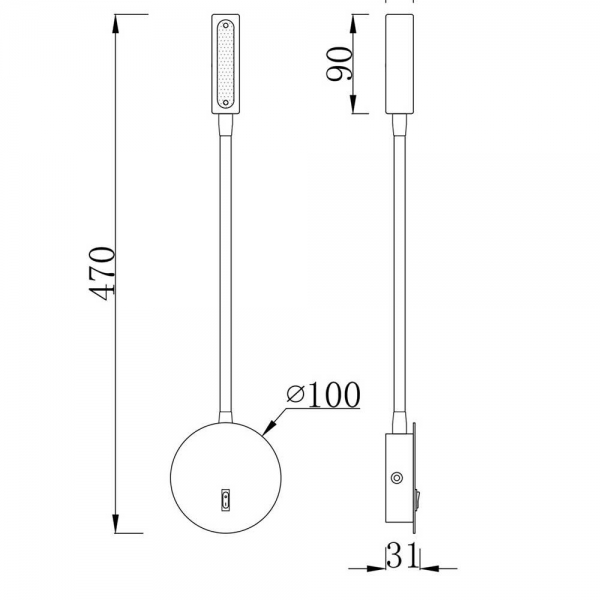 Бра Maytoni Stem C035WL-L3B3K