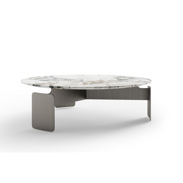 160KD-26500 Стол журнальный, мрамор Arabescato Corchia d90*28см