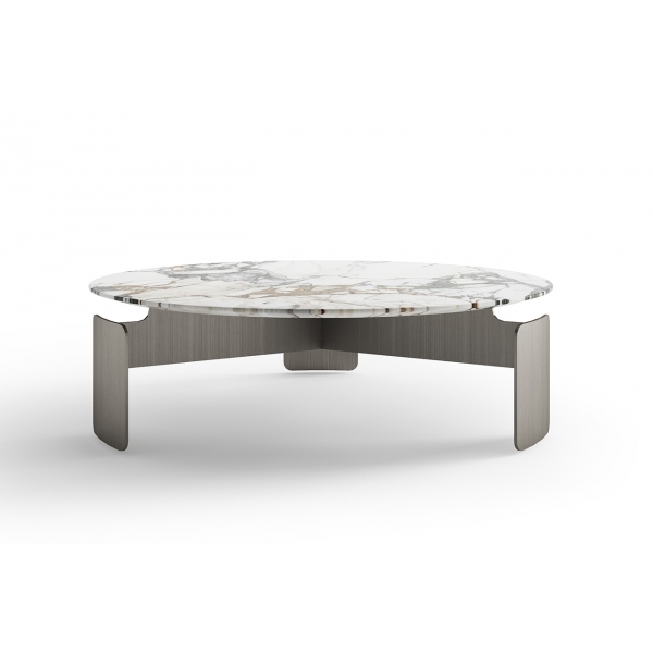 160KD-26500 Стол журнальный, мрамор Arabescato Corchia d90*28см