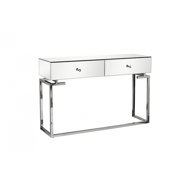 KFG075 Консоль зеркальная с двумя ящиками 120*35*77см