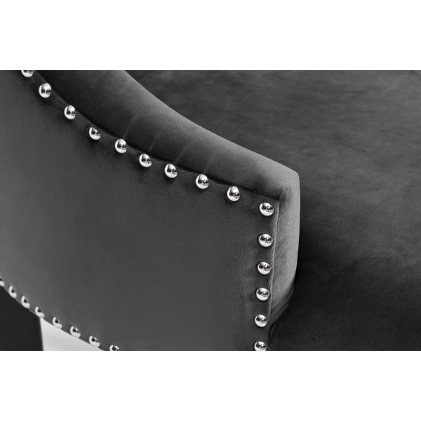 Стул 236 велюр серый Riv96 63*56*98см