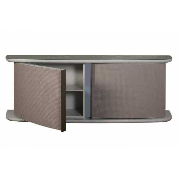 58DB-CH19263 Комод Bel Air плетеная экокожа/стекло 220*50*79см
