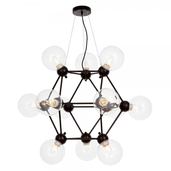 Подвесная люстра Lumina Deco Zodiak LDP 160N-12 BK+PR