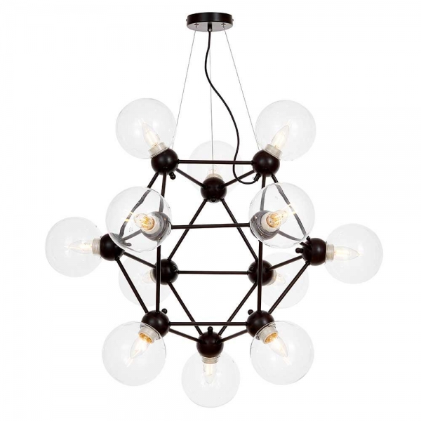 Подвесная люстра Lumina Deco Zodiak LDP 160N-12 BK+PR