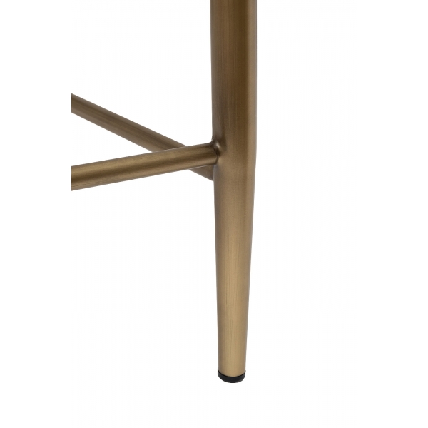 163YH-16574 Стул барный экокожа бежевый+бронза 43*46*93см