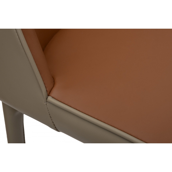 163YH-16995 Стул барный экокожа терракота/бежевый  55*44*103см