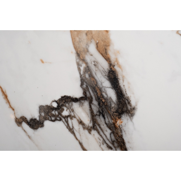 76AR-77200 Стол обеденный овальный керамогранит белый 200*90*75см