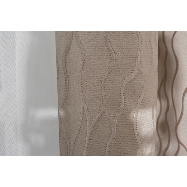 121GD-00004/1  Портьера Mesh бежевый 275*260