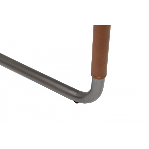 160KD-80070 Стул обеденный, экокожа кремовый/терракота 63*54*83см